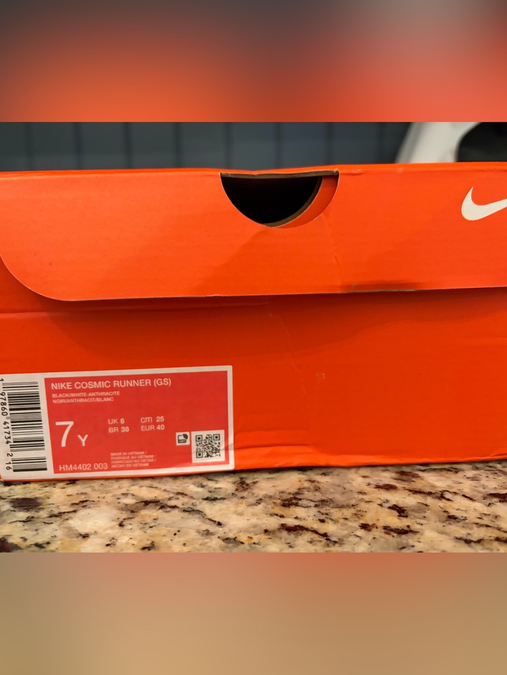 Nike Kids Shoe Box in Bright Orange